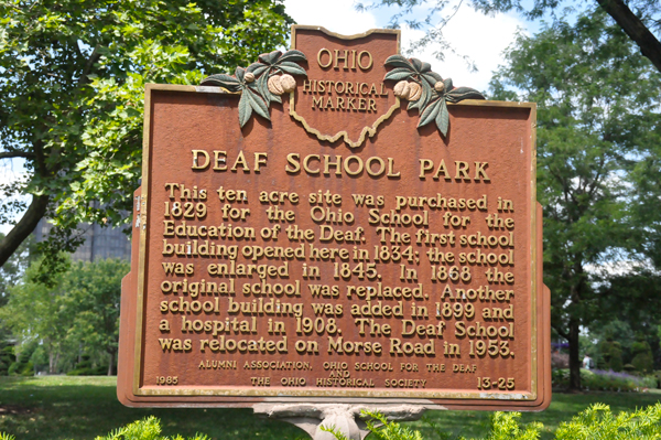 Deaf School Park sign